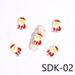 8pcs Christmas Snowflake Snowman Tree Hat Gift Nail Decoration DIY Nail Art Ornaments Alloy Resin Nail Art Accessories_ipsvogv.com