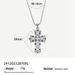 titanium steel inlaid pearl cross women's necklace retro stainless steel chain pendant niche earrings_ipsvogv.com