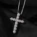 Moissanite Cross Necklace For Men And Women Cross Full Diamond Clavicle Necklace Hip Hop Simple Trend Diamond Pendant_ipsvogv.com