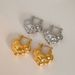 Hot Selling Real Gold Electroplated Titanium Steel Vintage Polished Cloud Gold And Silver Earrings_ipsvogv.com