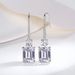 Women's Jewelry Sterling Silver Emerald Ear Hooks Temperamental And Fashionable Geometric Pink Diamond Earrings_ipsvogv.com