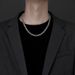 Men's trendy brand all match American clavicle chain accessories sweater chain titanium steel Tibetan gold Cuban chain men's necklace_ipsvogv.com