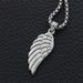 Singer Rap Student Hairstylist Nightclub Hip Hop Angel Wings Feather Pendant Titanium Steel Men's And Women's Necklace_ipsvogv.com