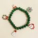 Stretchy Christmas Beaded Bracelet With 8mm Natural Stone For Men And Women, Handmade Holiday Jewelry Gift Natural Stone 8mm Beaded Elastic Bracelet_ipsvogv.com