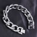 Classic Style Hip Hop Primary Colors Silver Tone Stainless Steel Bracelet Polished Like Mirror_ipsvogv.com
