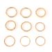 Instagram New Alloy Electroplated Leaf Circles Smooth Indentation 9-piece Set Ring For Women_ipsvogv.com
