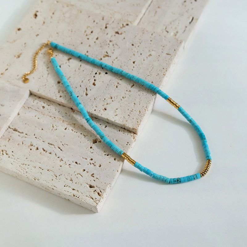 Women's Jewelry Natural Stone Clavicle Beaded Necklace Spring And Summer New Light Luxury Niche Stacking Necklace_ipsvogv.com