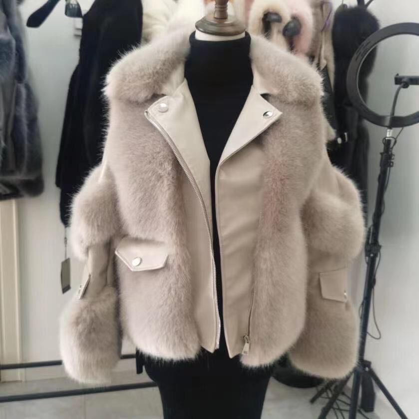 Women's Clothing Haining fur coat for women fine fox fur fur one-piece young lady style fur coat_ipsvogv.com