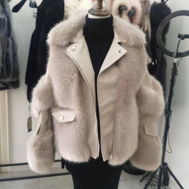 Women's Clothing Haining fur coat for women fine fox fur fur one-piece young lady style fur coat_ipsvogv.com