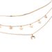 Fashionable And Personalized Gold Star Moon 3-Layer Necklace Accessories_ipsvogv.com