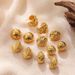 Women’s Jewelry Set Fashion Spherical Hammer Pattern Irregular Lava Irregular Concave And Convex Surface Copper Plated Teardrop Shaped Earrings_ipsvogv.com