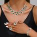 Women’s Jewelry Set Fashion Jewelry Necklace Earrings Bracelet Ring Set Female Bride Wedding Accessories Dress Jewelry Water Drop_ipsvogv.com