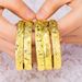 Korean Style Jewelry Euro 10mm Buckle Women's Fashion Frosted Starry Sand Gold Wide Bracelet_ipsvogv.com