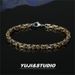 Fashion Hip Hop Stainless Imperial Byzantine Necklace Titanium Jie Men's Room Steel Color Neck Chain_ipsvogv.com