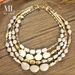 Multi Layer Beaded Acrylic Turquoise Fashionable Necklace High End Accessories_ipsvogv.com