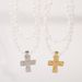 N12046 New Product Cross Pendant Necklace French Pearl Double Layer Stacked Collar Chain_ipsvogv.com