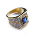 Exaggerated Square Men's Micro Inlaid Zircon Full Sky Star Blue Simulated Diamond Color Ring For Men_ipsvogv.com