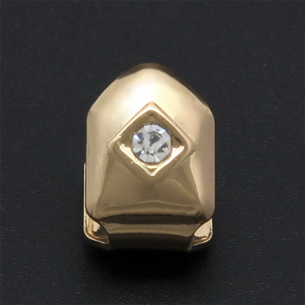 New Hot Selling Single Diamond Single Gold Teeth Guard Halloween Teeth Grill Rapper Hip Hop Accessories_ipsvogv.com