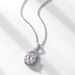 S925 Silver Moissanite Diamond Pendant Simple Four Claw Diamond Pendant Round Diamond Clavicle Chain Wedding Gift_ipsvogv.com