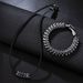 Men's Jewelry Retro Punk Hip Hop Dark Dragon Spine Bracelet Leather Necklace Alloy Bracelet Necklace_ipsvogv.com