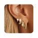 Women’s Jewelry Set Fashion Hot Selling Unique Small Inlaid Zircon Earrings Fashionable Simple Brass Real Gold Electroplated Earrings Set_ipsvogv.com