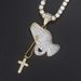 Unisex hip hop zircon pendant prayer gesture cross full diamond color gold plated necklace hot selling jewelry_ipsvogv.com
