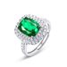 Willson Jewelry Colored Gemstone Ring Women's S925 Silver Cultivated Emerald Ring Fashionable Encircled Fashion Gemstone Bracelet_ipsvogv.com