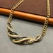 Vintage Antique Classic Black Gold Series Enamel Diamond Set Necklace Earrings Versatile Jewelry_ipsvogv.com
