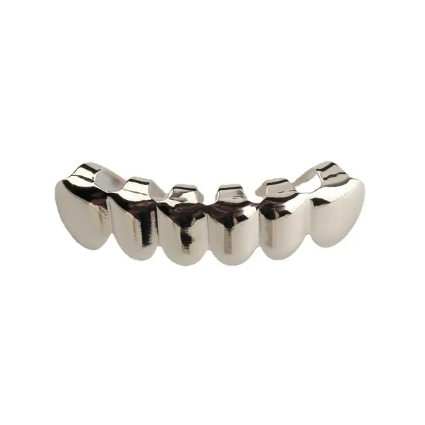 YOUNGX Hip Hop Heart Zircon Teeth Grillz Braces Gold Color Top Bottom Glossy CZ Stone Tooth Caps For Women Men Jewelry_ipsvogv.com
