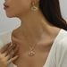 Angel Eye Hip Hop Jewelry Set - Diamond Accent Earrings & Long Clavicle Chain Necklace For Women, Trendy Streetwear Accessories_ipsvogv.com