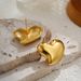 Unisex High End Fashion Design Earrings Personality Niche Versatile Glossy Gold And Silver Heart Earrings_ipsvogv.com