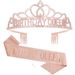 BIRTHDAY QUEEN Queen's Birthday Crown Etiquette Belt Ribbon Shoulder Strap Party_ipsvogv.com