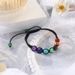 New Fashionable And Personalized 13 Colorful Rainbow Stone Woven Rope Prayer Bracelet_ipsvogv.com
