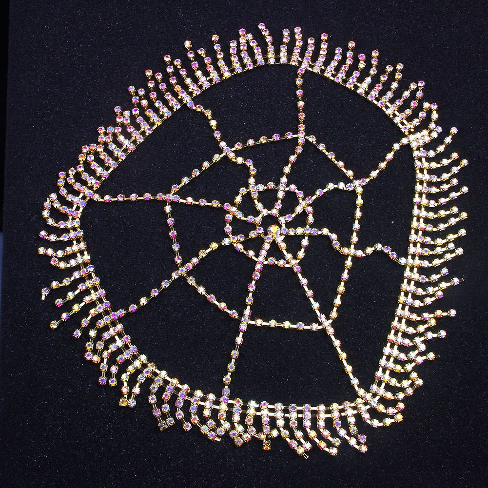 explosions AB colored diamond dazzling novel rhinestone hair accessories unique charming diamond ring Head circle_ipsvogv.com