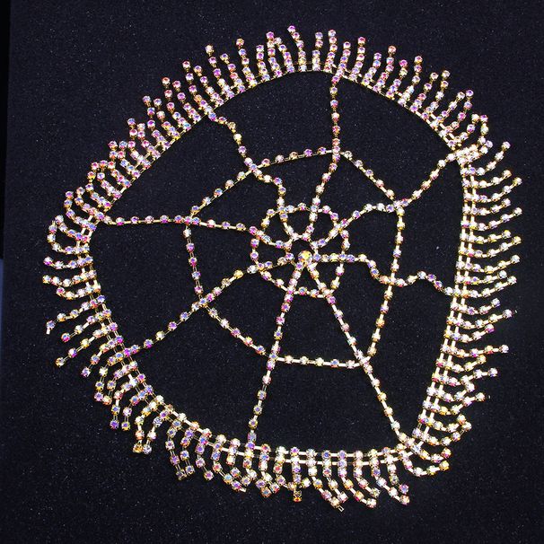 explosions AB colored diamond dazzling novel rhinestone hair accessories unique charming diamond ring Head circle_ipsvogv.com
