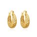 Women’s Jewelry Set Fashion Copper Plated Real Gold New Fashion Gold Light Luxury Style High End Hollow Shape Earrings_ipsvogv.com