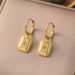 Stainless Diamond Studded Eight Pointed Star Square Pendant With Titanium Steel Vacuum Electroplated Gold Color_ipsvogv.com