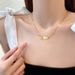 【 Full Body Titanium Steel 】 Personalized Kissing Fish Minimalist Wind Furnace Real Gold Necklace Female INS Mesh Red 【 】 【 】 【 】_ipsvogv.com