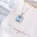 Classic High End 1.47ct5A Aquamarine Necklace Clavicle Chain Gold Natural Aquamarine Pendant Customized_ipsvogv.com
