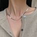 S Pure Silver Sand Necklace For Women's Explosive Sparkling Ins, With A High-end Feel, Simple And Versatile New_ipsvogv.com