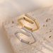 Women's Jewelry Temperament Irregular Opening Titanium Steel Ring Female Niche Irregular Cold Style Hand Jewelry Exquisite Zircon Jewelry_ipsvogv.com