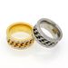 Stainless Steel Fashionable Diamond Studded Double Row Diamonds, Chain Titanium Steel Rings, Vacuum Plated Noble Rings_ipsvogv.com