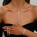 Women’s Jewelry Set Fashion Fashionable Body Rhinestone Tassel Accessories Zircon Personality Multi Layer Chest Chain Necklace Chain Neck Chain_ipsvogv.com