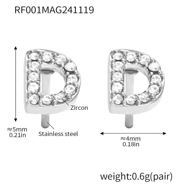 Women's Jewelry Set Fashion Titanium Steel 26 Letters Inlaid Zircon Combination PVD Plated Real Gold Color Preserving Necklace Bracelet Earrings_ipsvogv.com