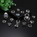 Hot Selling Halloween Jewelry Set Of 16 Pieces, Including Skull, Spider, And Animal Rings_ipsvogv.com