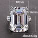 Cao Shi Accessories Large Rectangle Zircon Luxury Women's Wedding Engagement Ring_ipsvogv.com