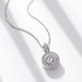new Brilliant Moissanite Pendant S925 Silver Inlaid Round Colored Diamond Clavicle Chain Light Luxury Fashion_ipsvogv.com
