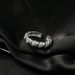 niche Snake Shaped Broken New Design Diamond Zircon Open Ring, Fashionable High-end, Versatile, Layered And Personalized Ring, High-end, Versatile,_ipsvogv.com