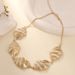 Vacation Style Conch Hammered Pattern Light Luxury High-end Gold Earrings Necklace Bracelet Jewelry Set_ipsvogv.com