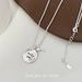 Han Jian Decoration Korean Ins Style Minimalist Collarbone Chain S Pure Silver Only You Round Brand Heart Key Necklace_ipsvogv.com